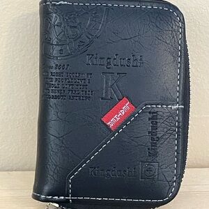 Black Zip-Around Wallet / Card Holder Organizer